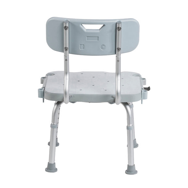 Drive PreserveTech 360° Swivel Bath Chair with Padded Armrests and Antimicrobial Protection – 350 lb, Model RTL12A001-GR