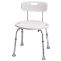 Carex Adjustable Bath and Shower Seat with Back and Non-Slip Rubber Tips