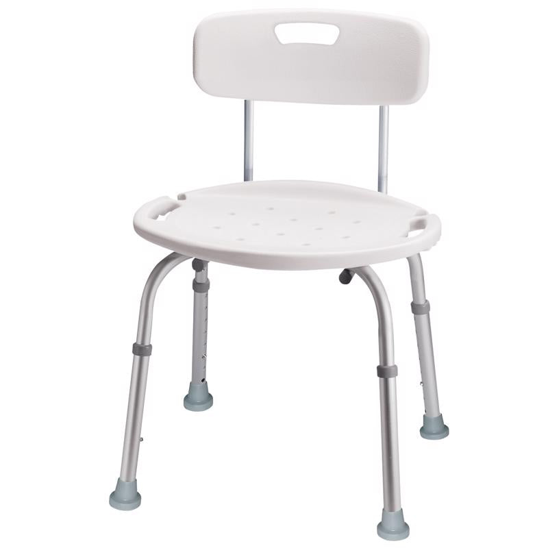 Carex Adjustable Bath and Shower Seat with Back and Non-Slip Rubber Tips