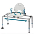 ELENKER Heavy Duty Sliding Shower Chair with 90° Swivel Seat and Non-Slip Suction Cups – 350 lb Capacity