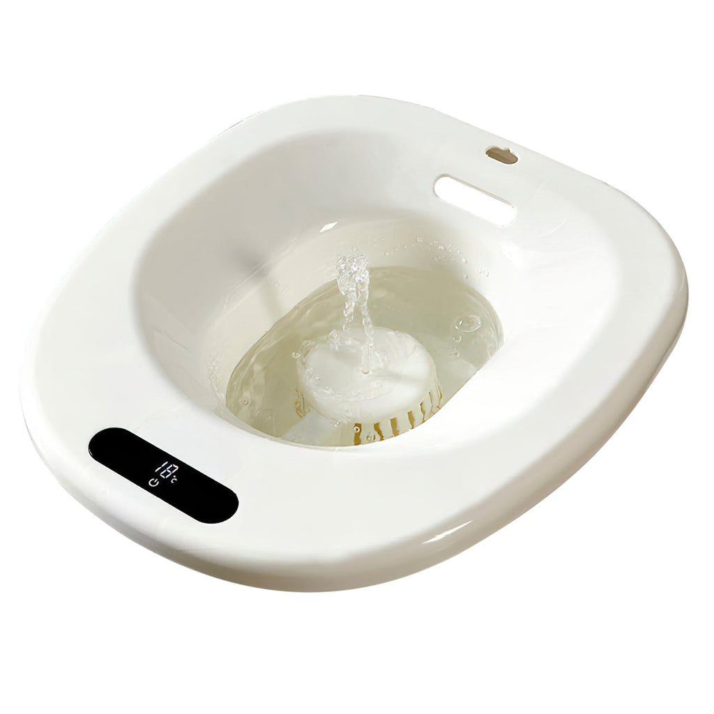 Electric Sitz Bath Tub with 2-Level Water Flow and Temperature Display – 1500mAh Battery
