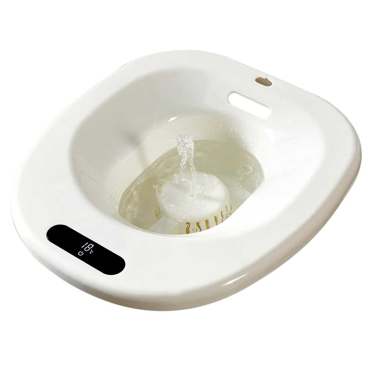 Electric Sitz Bath Tub with 2-Level Water Flow and Temperature Display – 1500mAh Battery