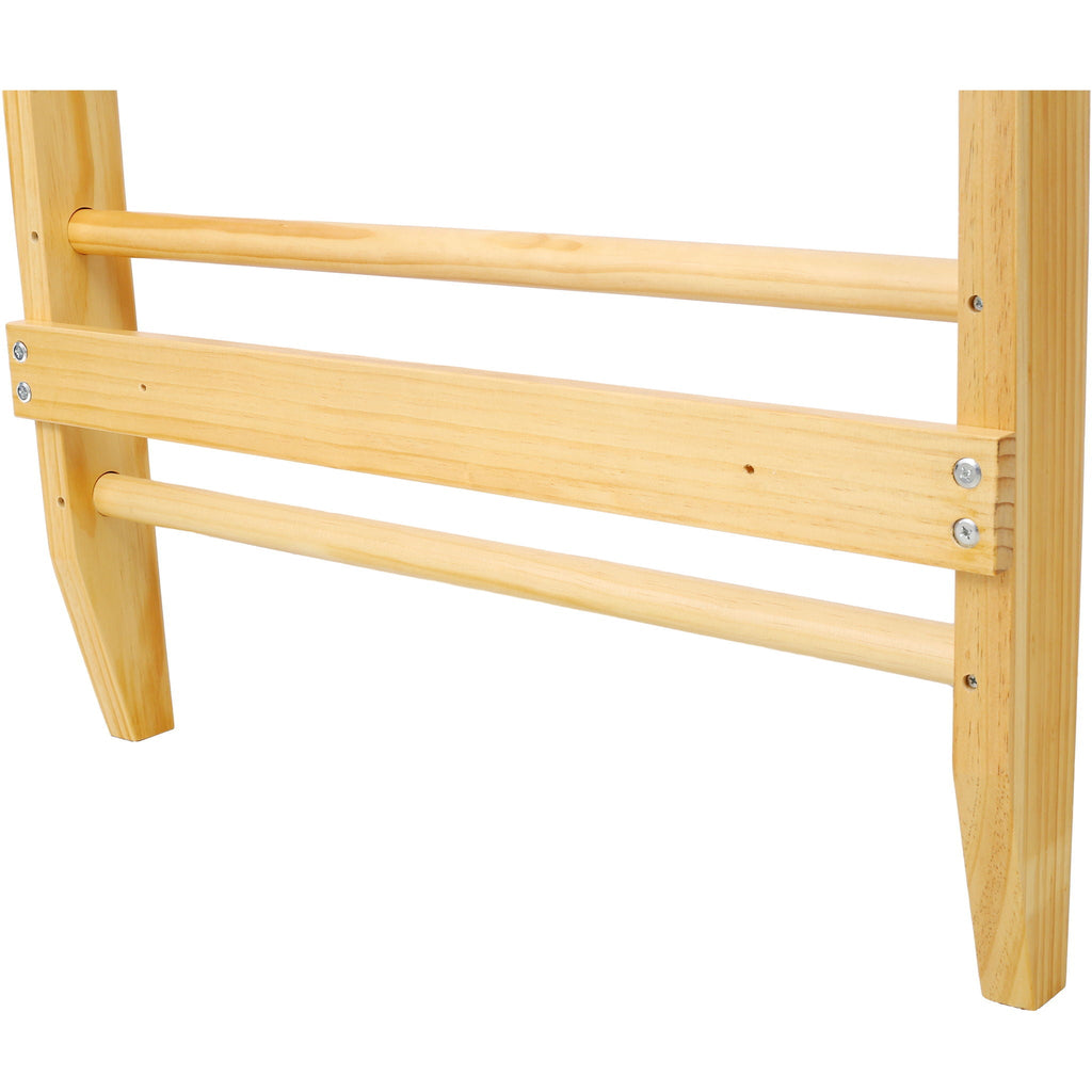 Gymnastics Stall Bar Multi Use Swedish Ladder For Home Gym And Physical Therapy - Natural