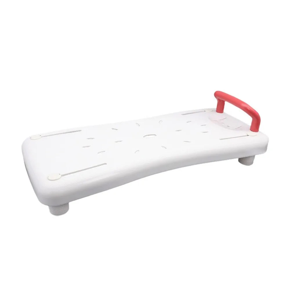 Adjustable Bathtub Shower Bench with Handle and Non-Slip Surface
