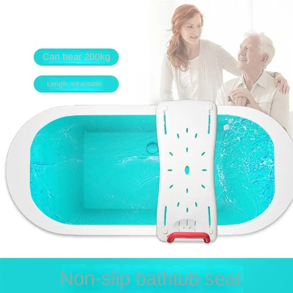 Adjustable Bathtub Shower Bench with Handle and Non-Slip Surface