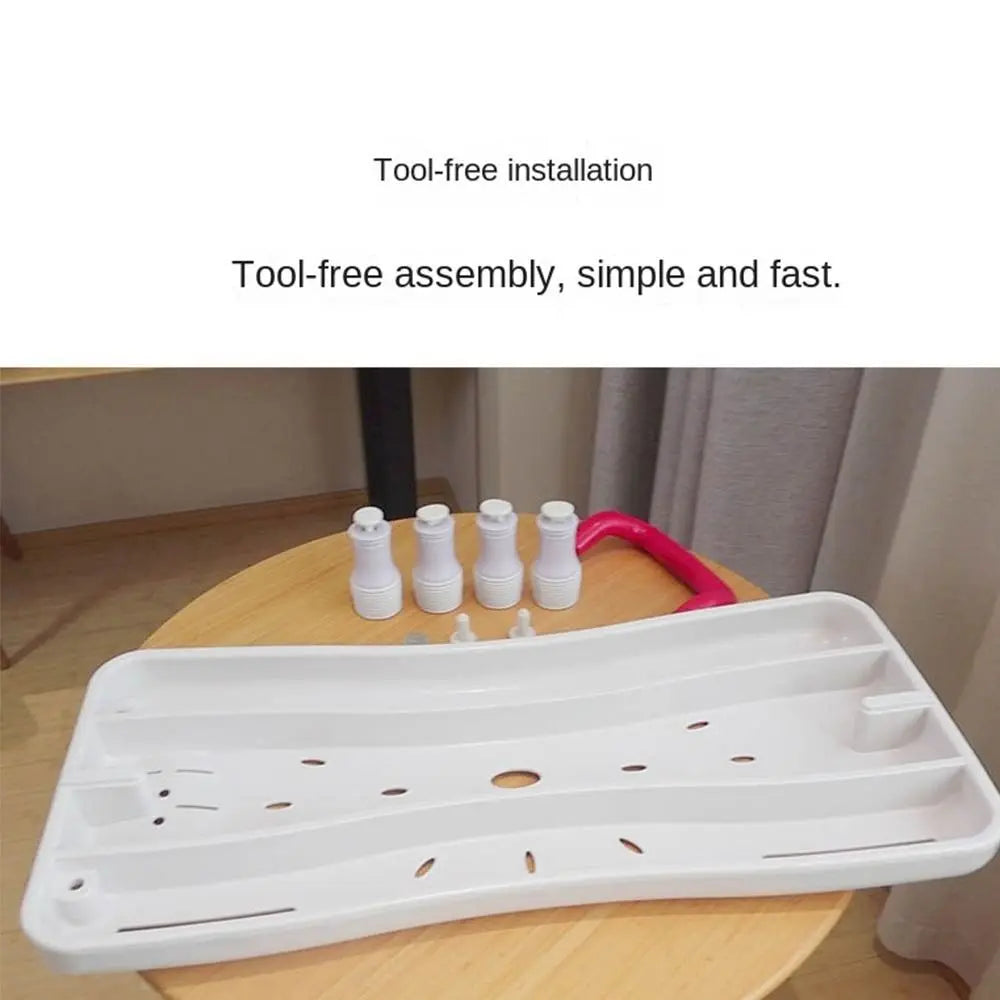 Adjustable Bathtub Shower Bench with Handle and Non-Slip Surface