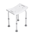 Shower Chair Adjustable Height with Built-In Handles, Non-Slip Feet, and Curved Seat – 350 lb Capacity