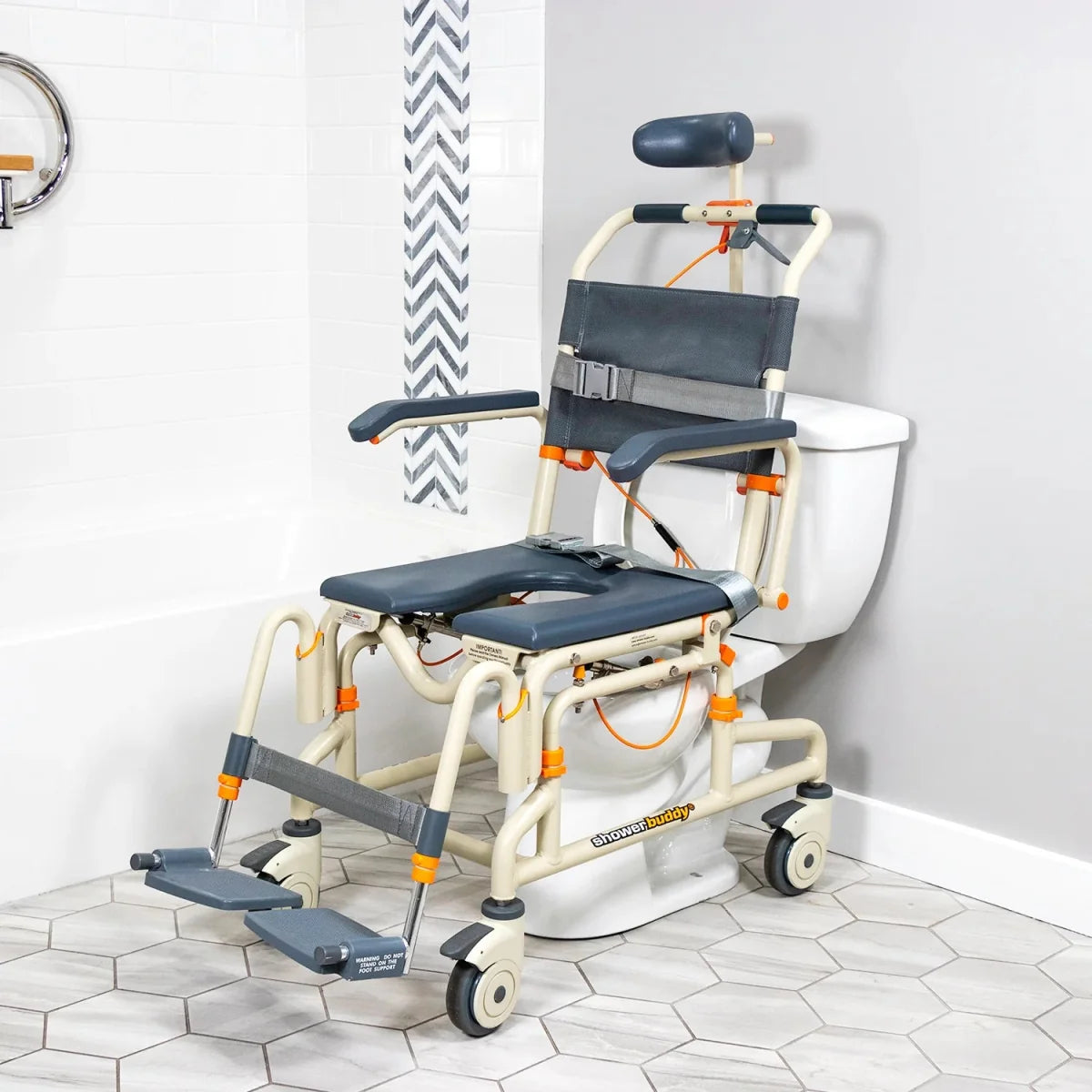 Roll-In Shower Chair with Tilt | ShowerBuddy
