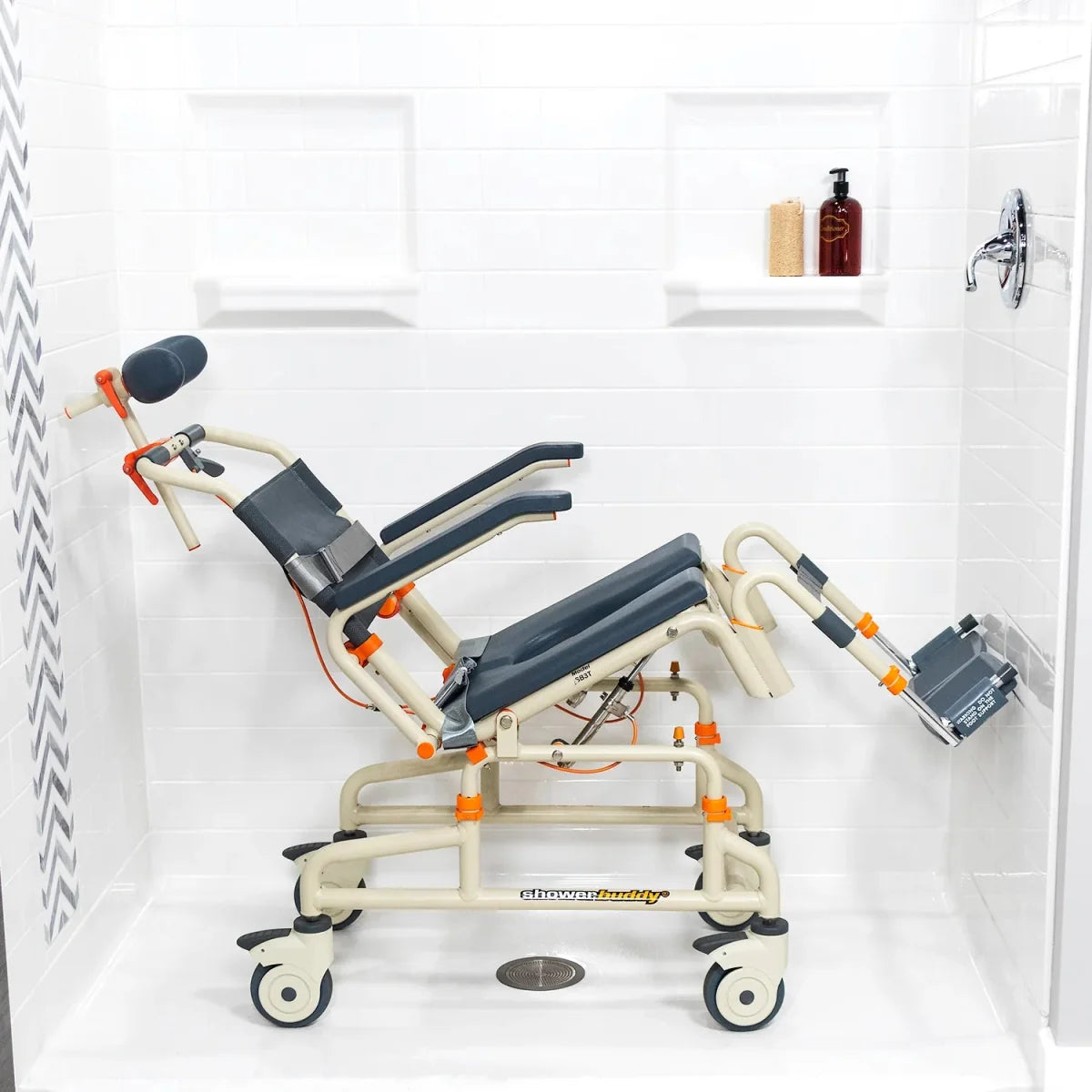 Roll-In Shower Chair with Tilt | ShowerBuddy