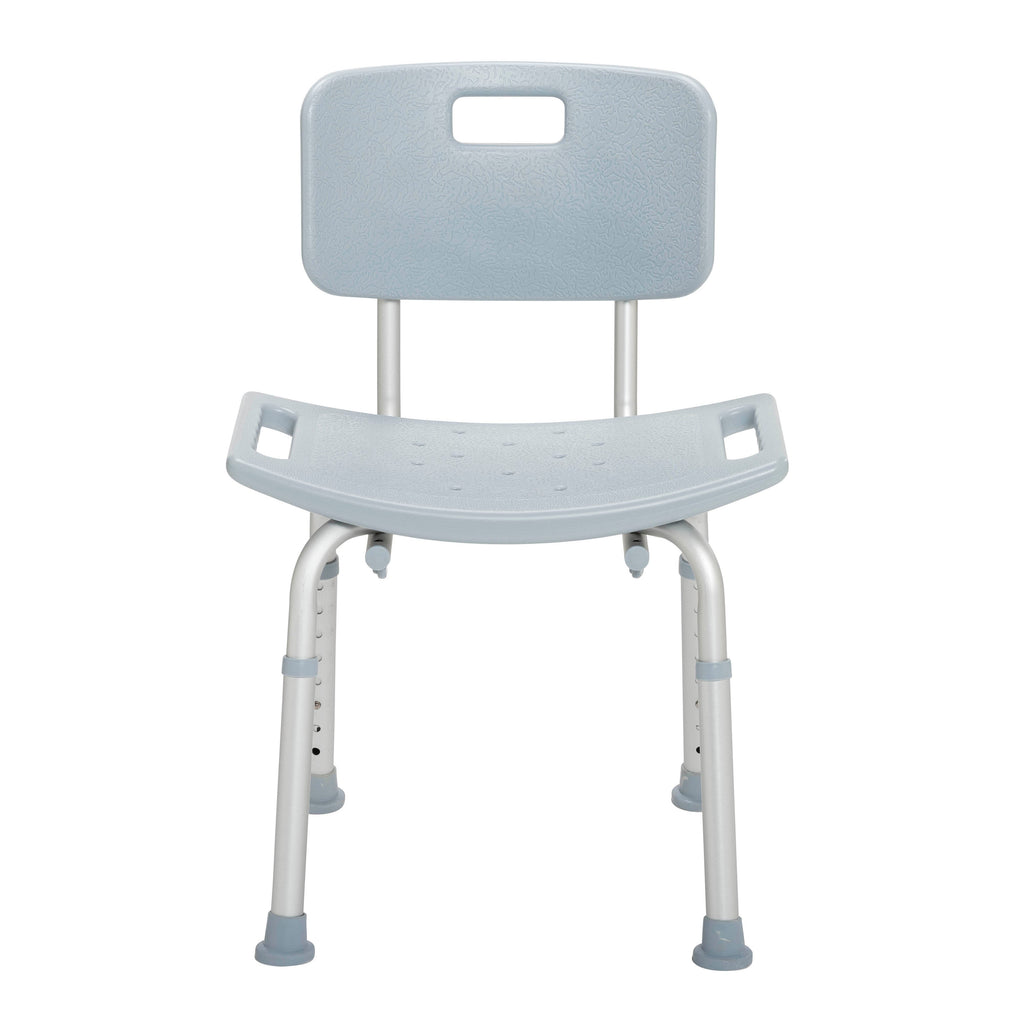 Drive Medical Bathroom Safety Shower Tub Bench Chair with Back – Gray, Model RTL12202KDR