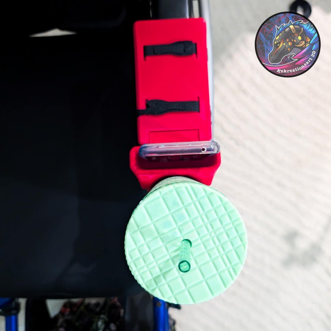 Wheelchair Cup & Phone Holder – Works with Powerchairs & Manual Chairs - Multiple Colors To Choose From