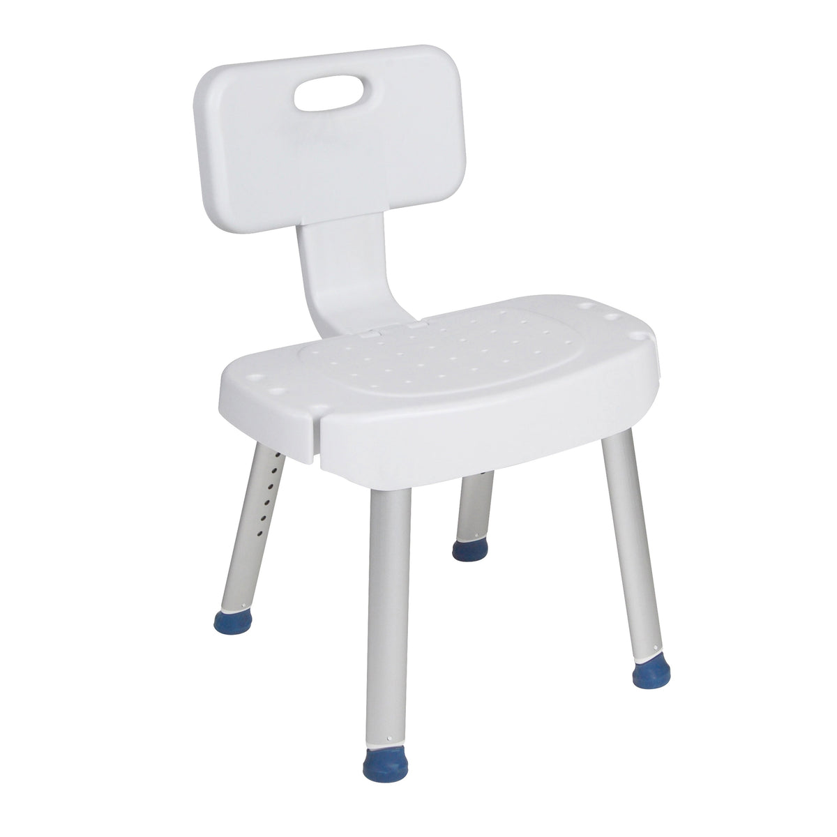 Drive Medical Shower Chair with Folding Back and Non-Slip Feet – 300 lb Capacity, Model RTL12606